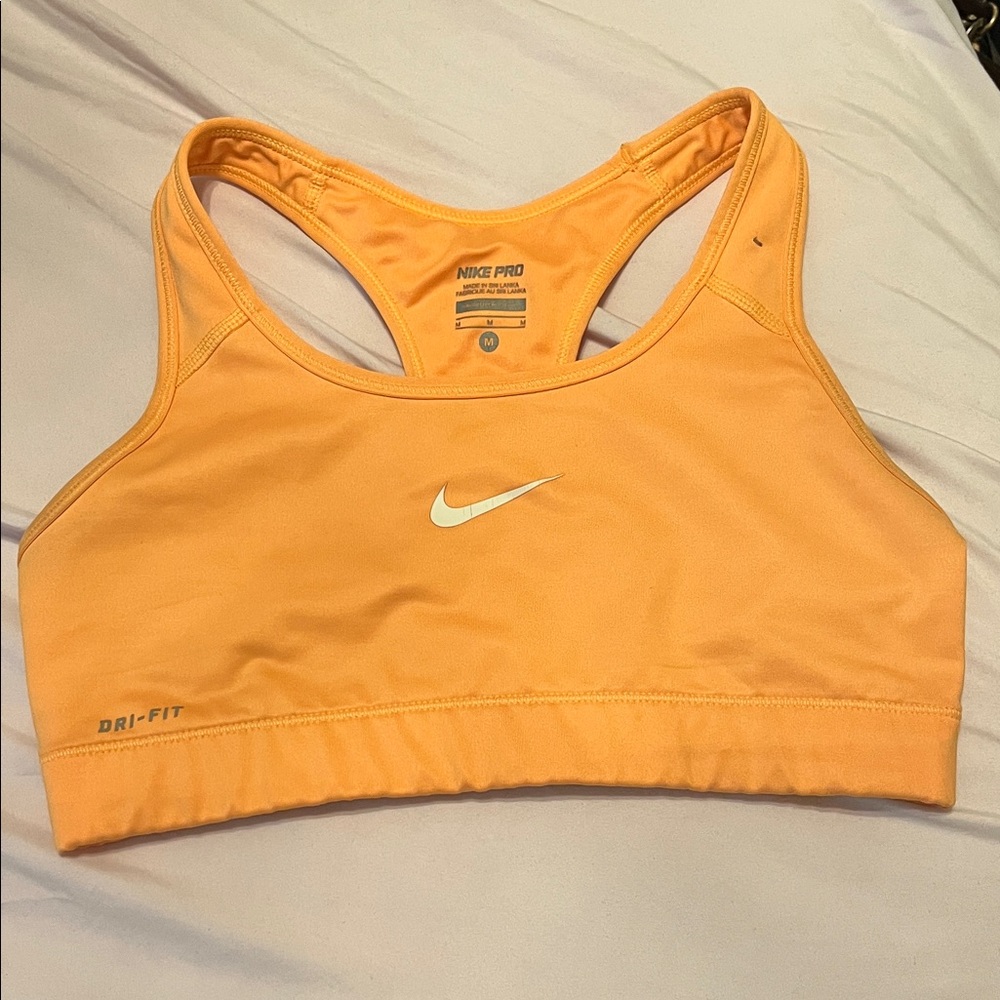 Nike Pro Dri-FIT Peach-Orange Racerback Sports Bra